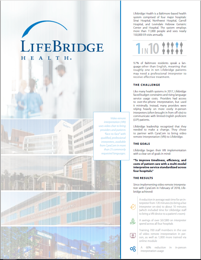 Lifebridge Case Study Improving Patient Experience and Cost Efficiency